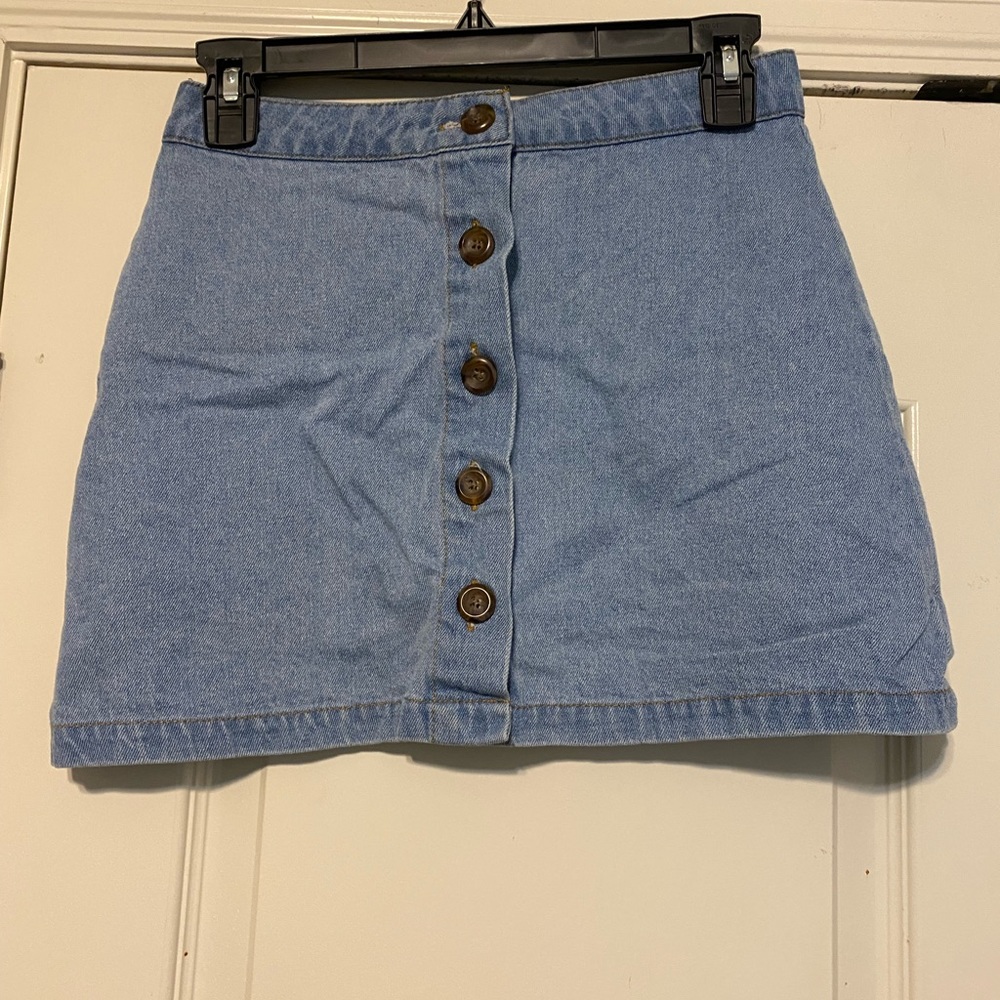 Denim mini skirt